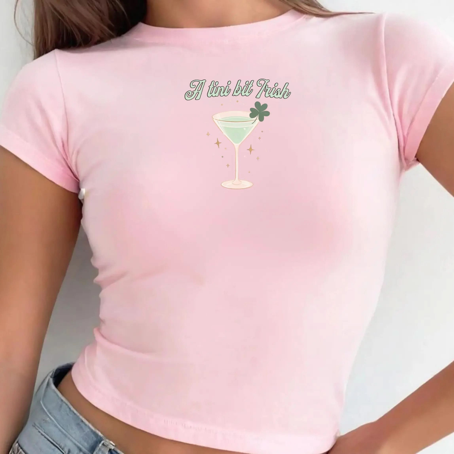 A Tini Bit Irish - Saint Pattys Day Shirt - Saint Patrick's Day Baby Tee Printify