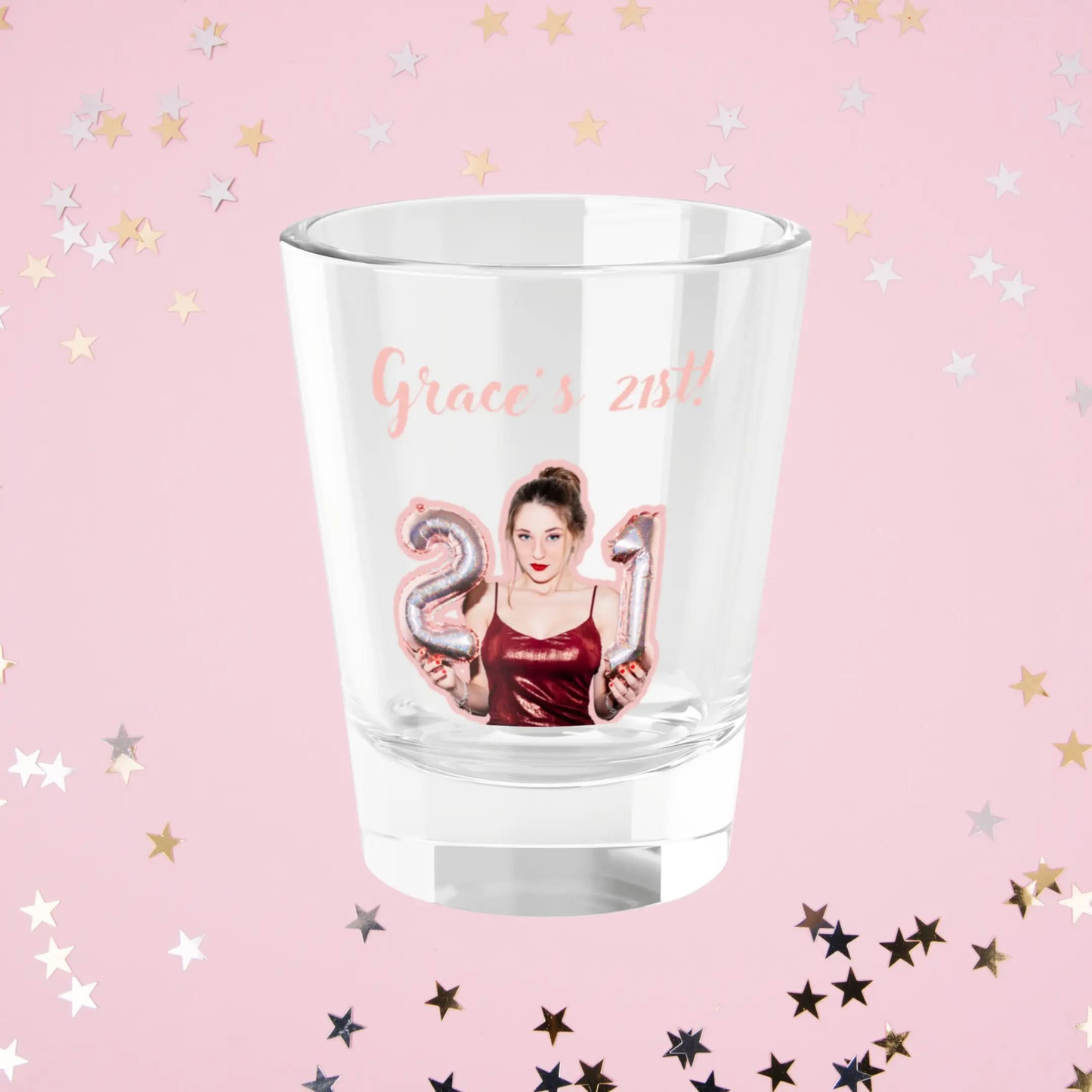 Personalized 21st Birthday Shot Glass – Take a Shot, You’re 21! Printify