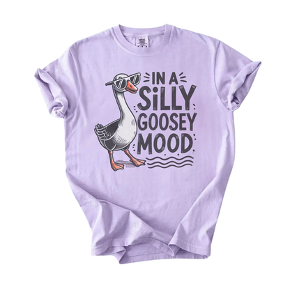 Silly Goose Mood T-Shirt - Unisex Garment-Dyed Tee Printify