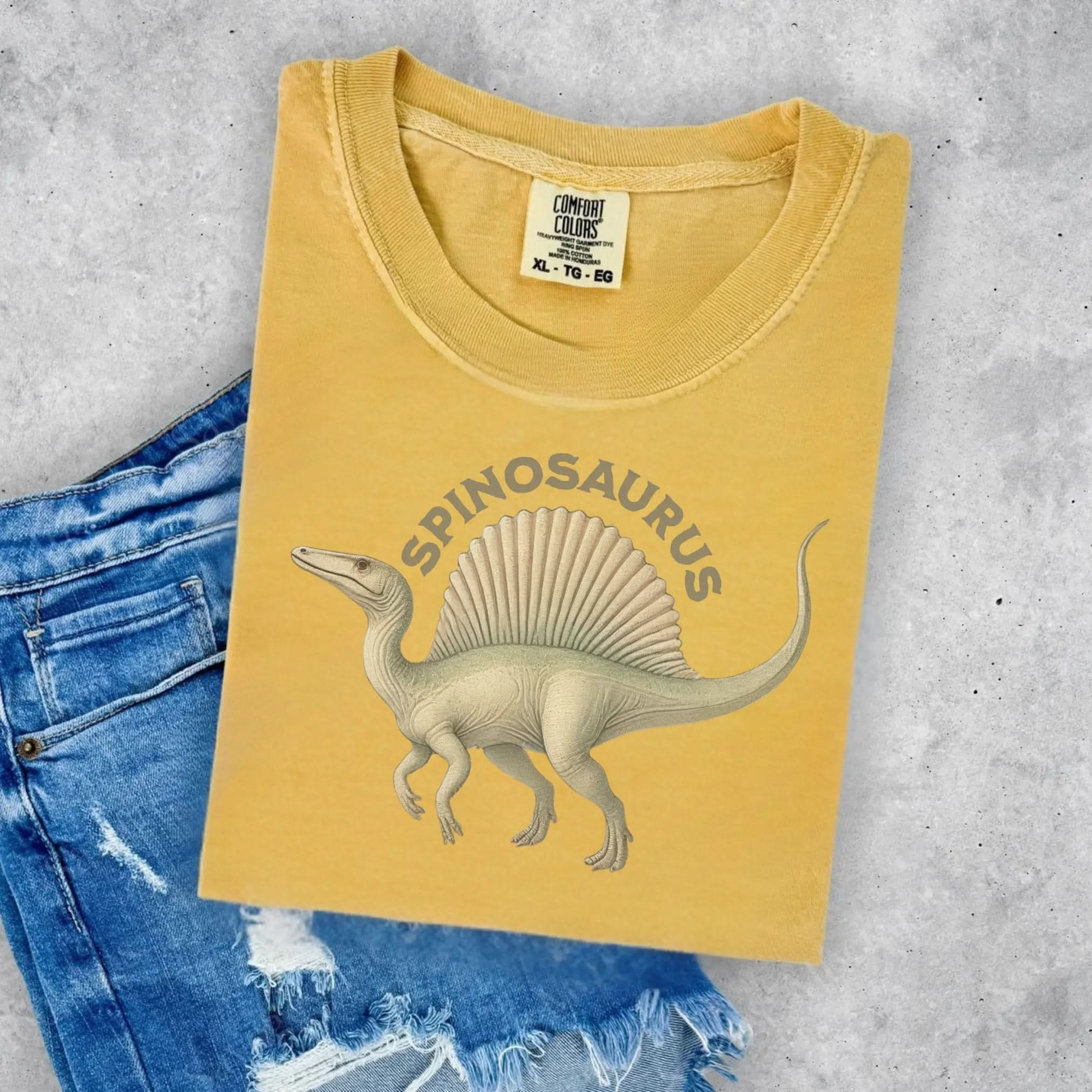 Spinosaurus T Shirt – Dinosaur Tee Botanica Print Haus