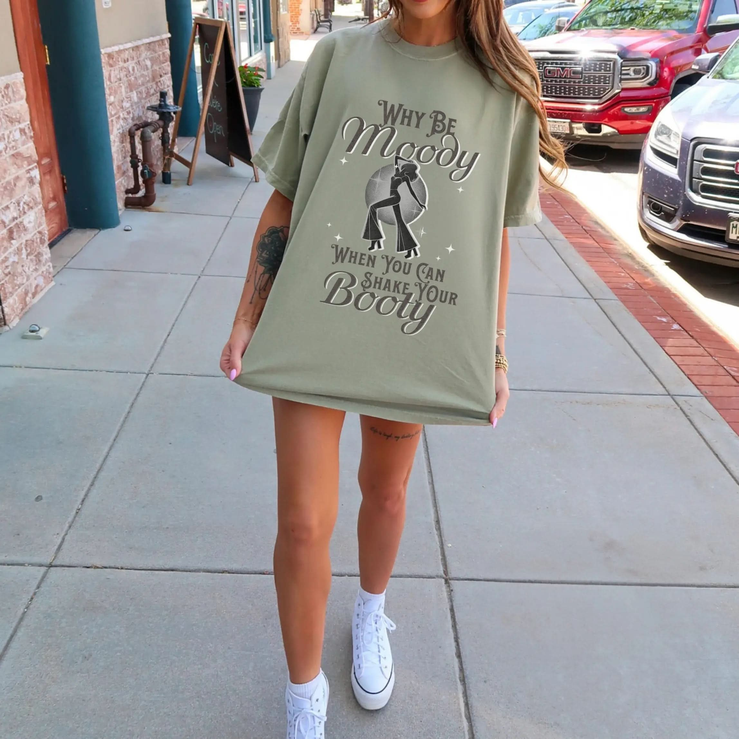 Why Be Moody When You Can Shake Your Booty? Vintage Dancing T Shirt Botanica Print Haus