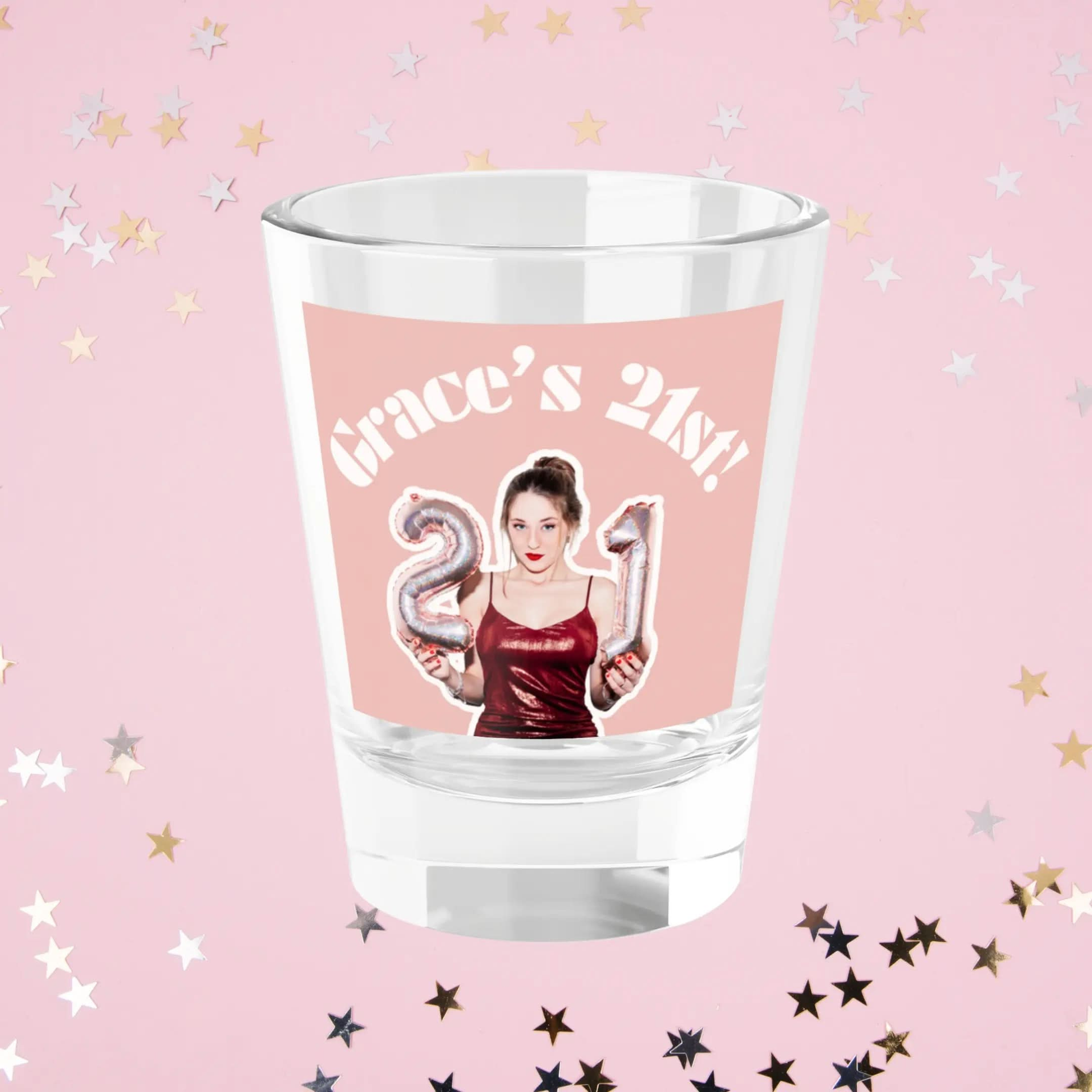 Personalized 21st Birthday Shot Glass – Take a Shot, You’re 21! Printify