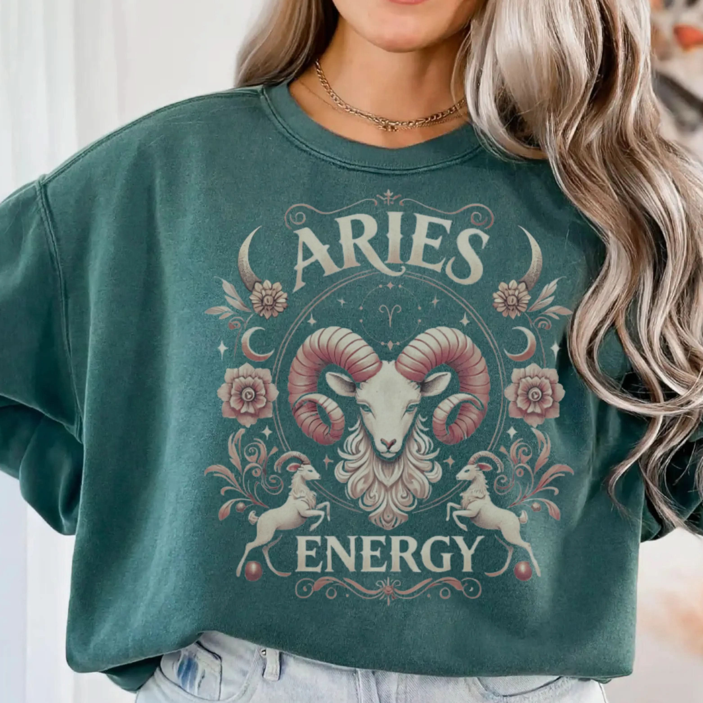 Aries Energy Sweatshirt - Unisex Aries Sweater | Astrology Zodiac Gift Printify