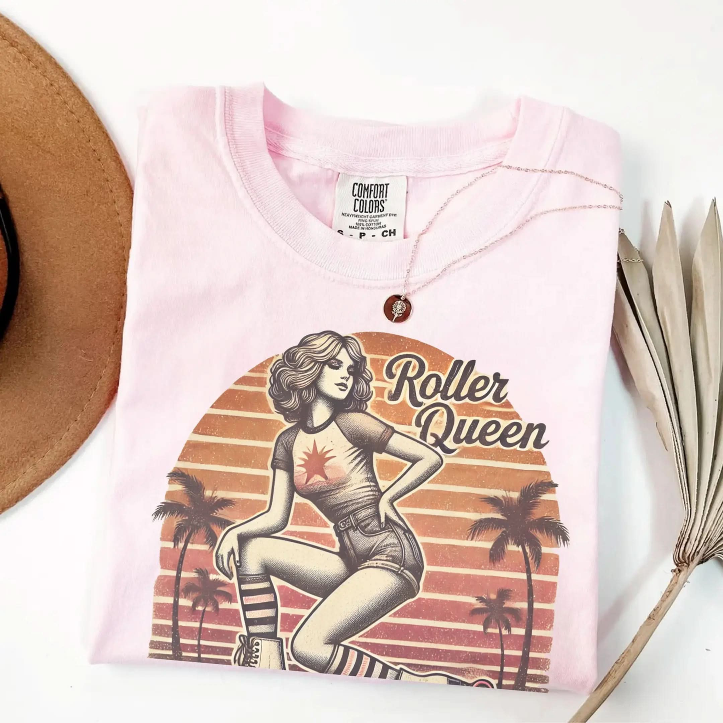 Roller Skating Girl Shirt- Retro Roller Queen Vintage T-Shirt Botanica Print Haus