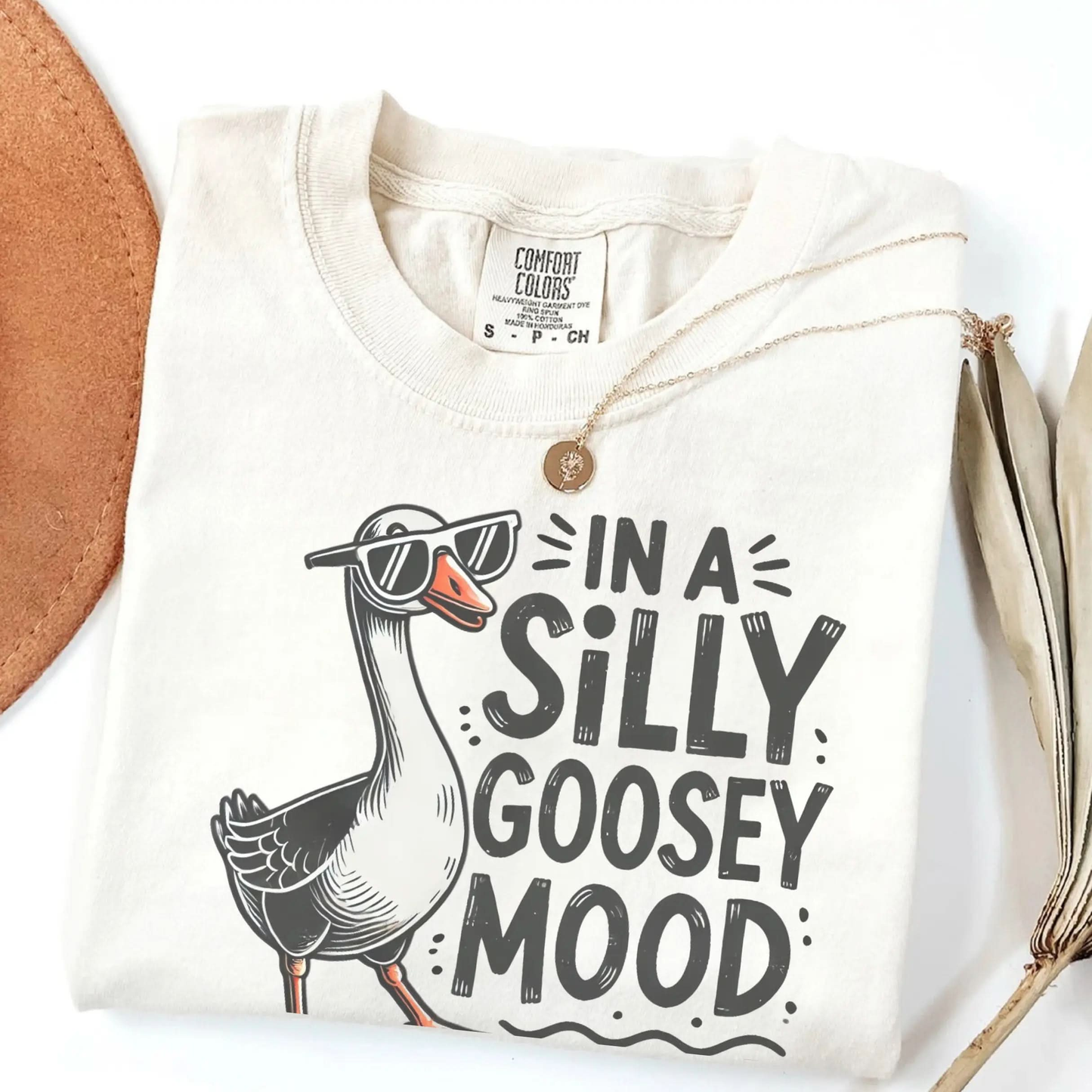 Silly Goose Mood T-Shirt - Unisex Garment-Dyed Tee Printify