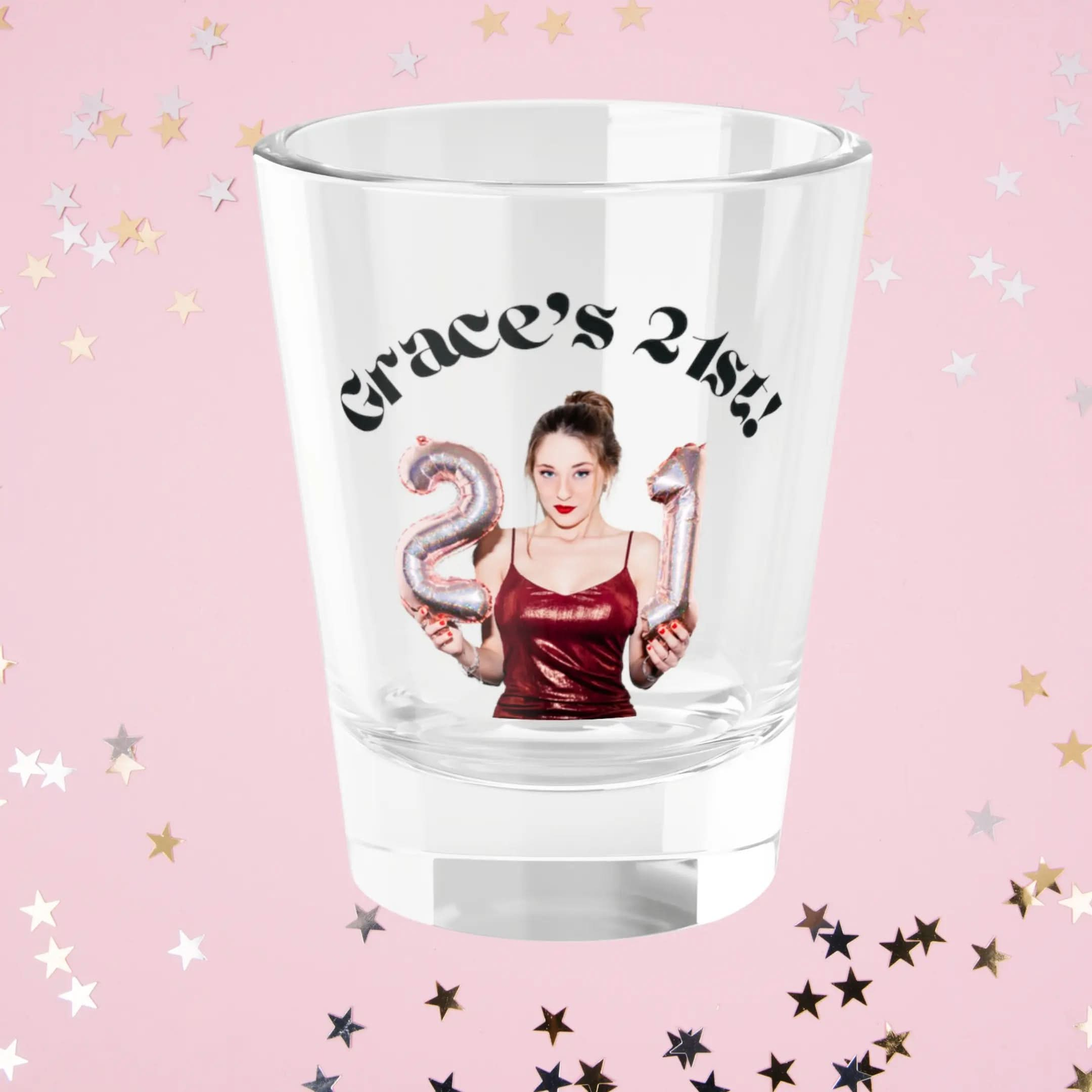 Personalized 21st Birthday Shot Glass – Take a Shot, You’re 21! Printify