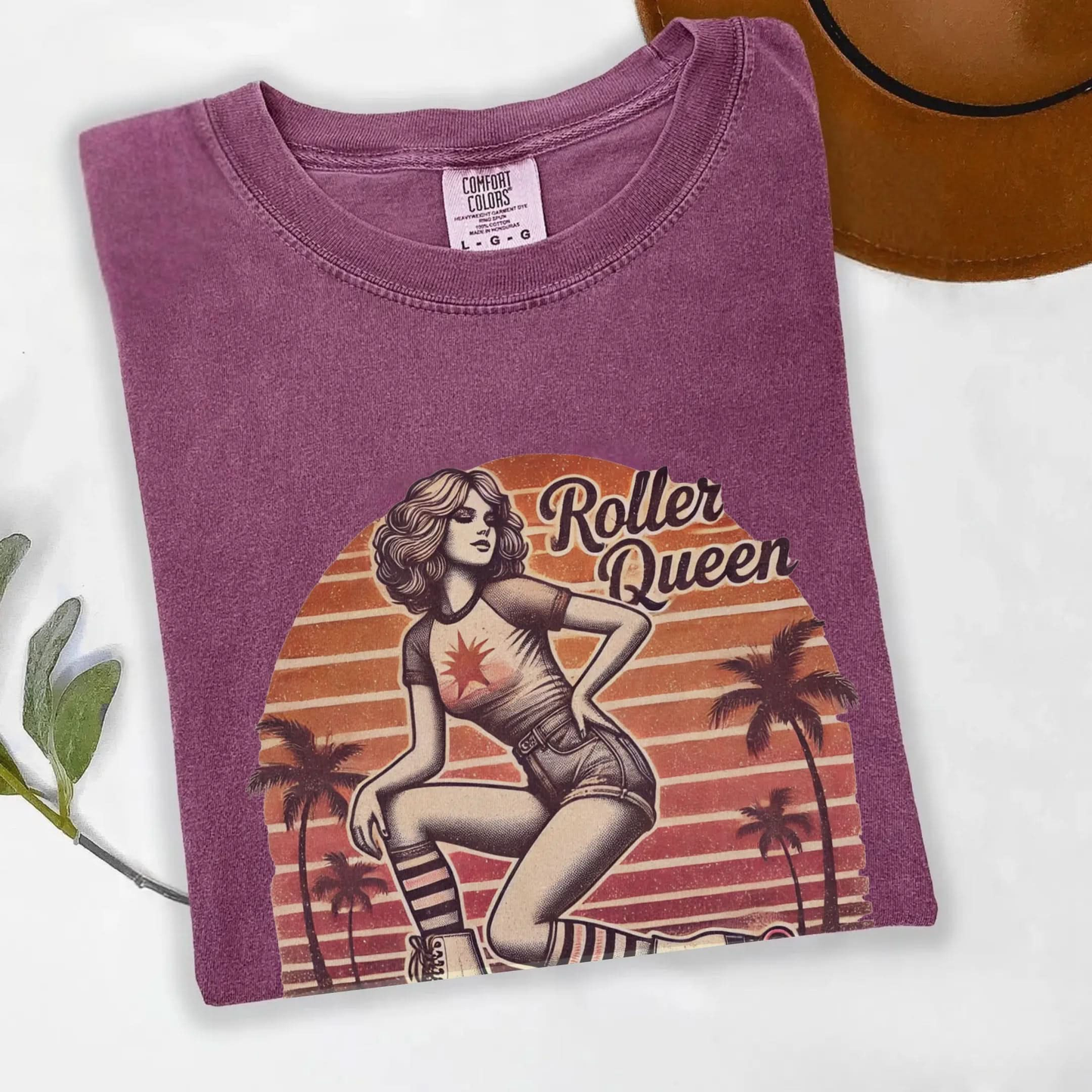 Roller Skating Girl Shirt- Retro Roller Queen Vintage T-Shirt Botanica Print Haus