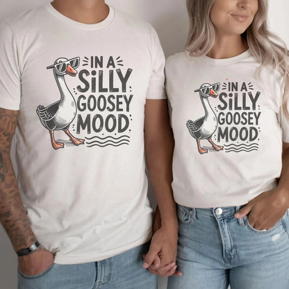 Silly Goose Mood T-Shirt - Unisex Garment-Dyed Tee Printify