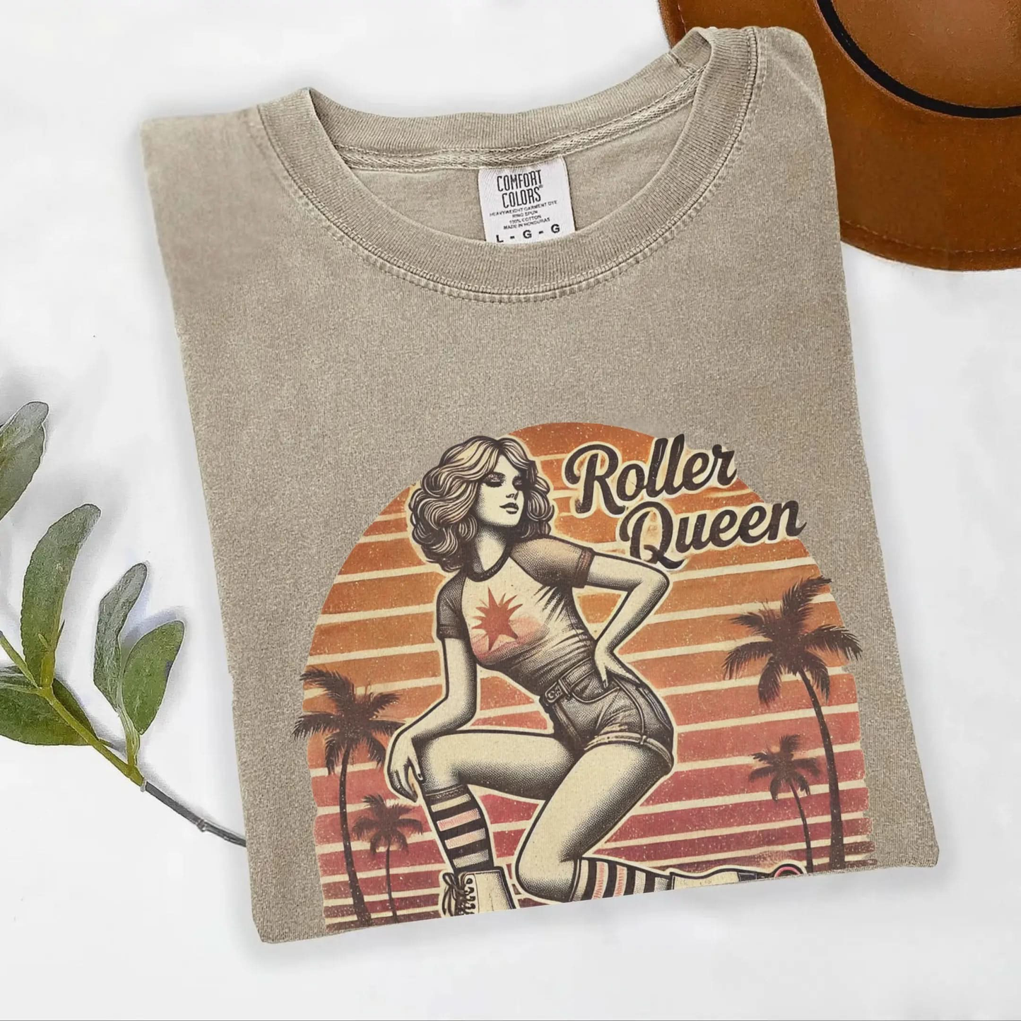 Roller Skating Girl Shirt- Retro Roller Queen Vintage T-Shirt Botanica Print Haus