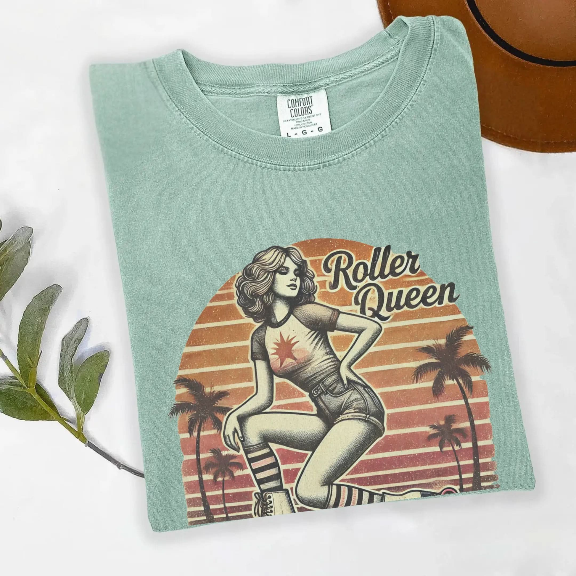 Roller Skating Girl Shirt- Retro Roller Queen Vintage T-Shirt Botanica Print Haus