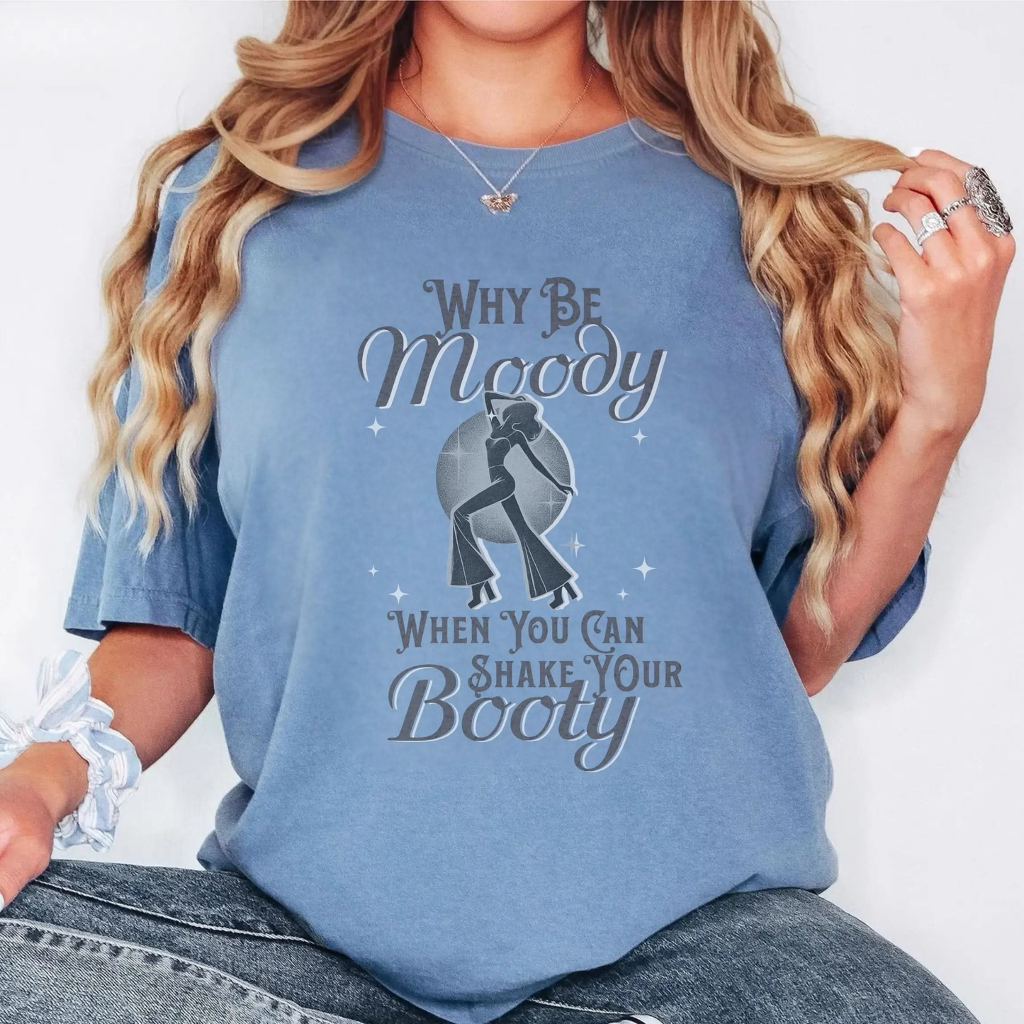 Why Be Moody When You Can Shake Your Booty? Vintage Dancing T Shirt Botanica Print Haus