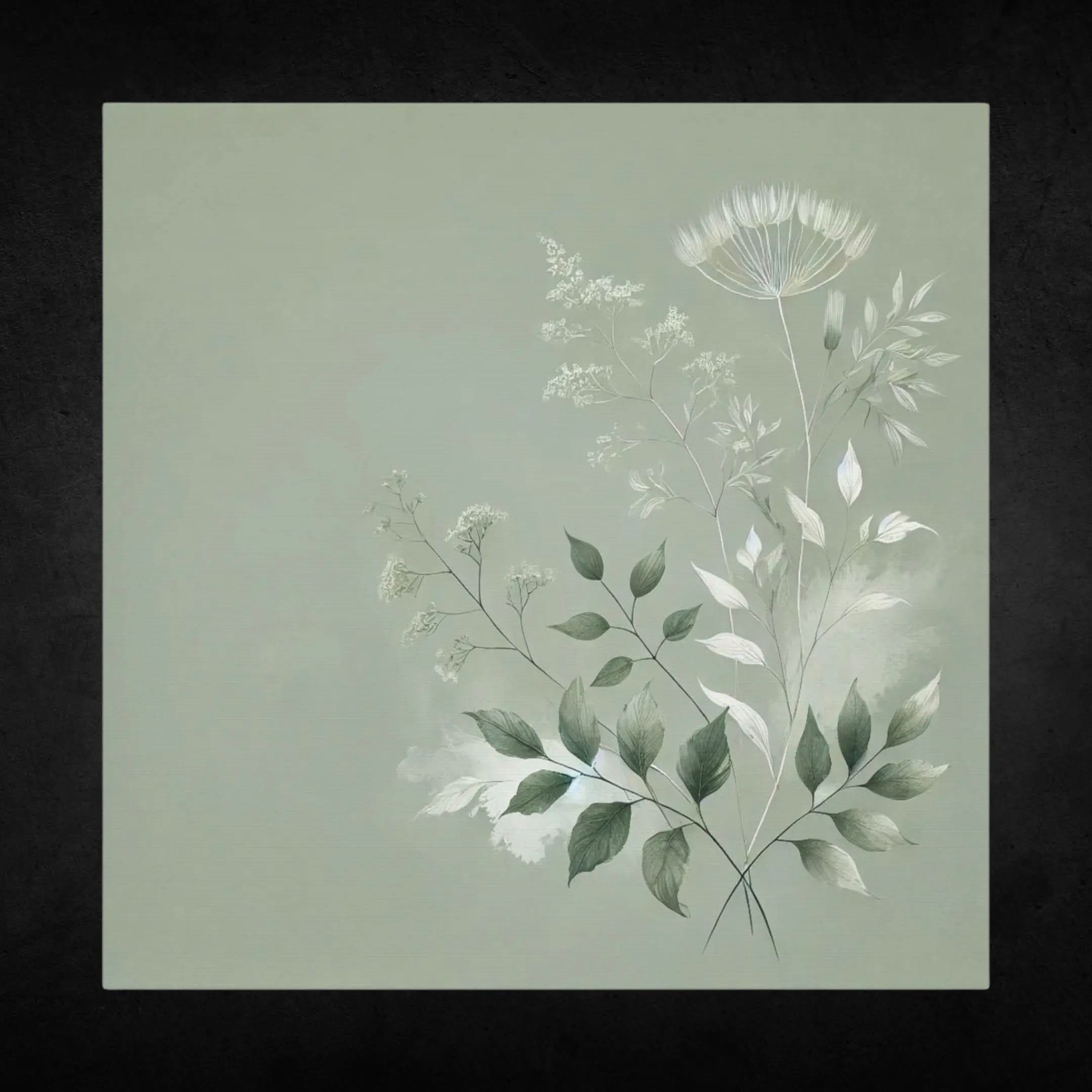 Sage Green Wall Art - Elegant Botanical Wall Decor