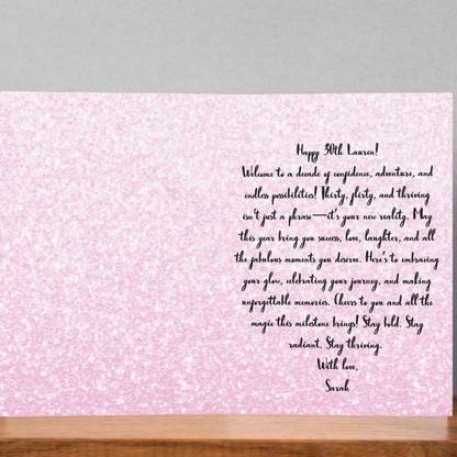 Flirty and Thriving Greeting Cards, Fun Birthday Cards, Stylish Wedding Invitations, Unique Party Invitations, Celebratory Cards, Pink Printify