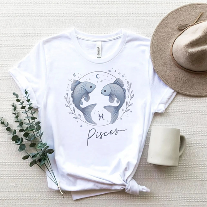 Astrology Tee for Pisces Botanica Print Haus