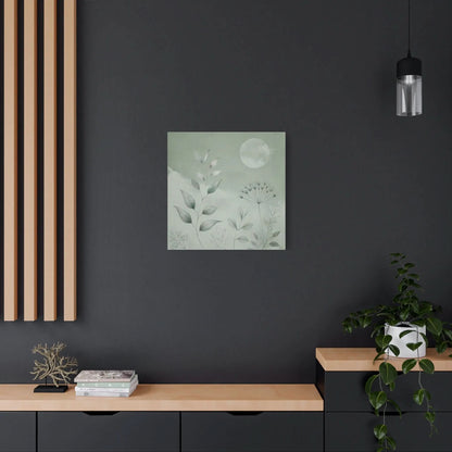 Sage Green Wall Art - Botanical Canvas Art - Elegant Floral Wall Decor for Home & Office Printify