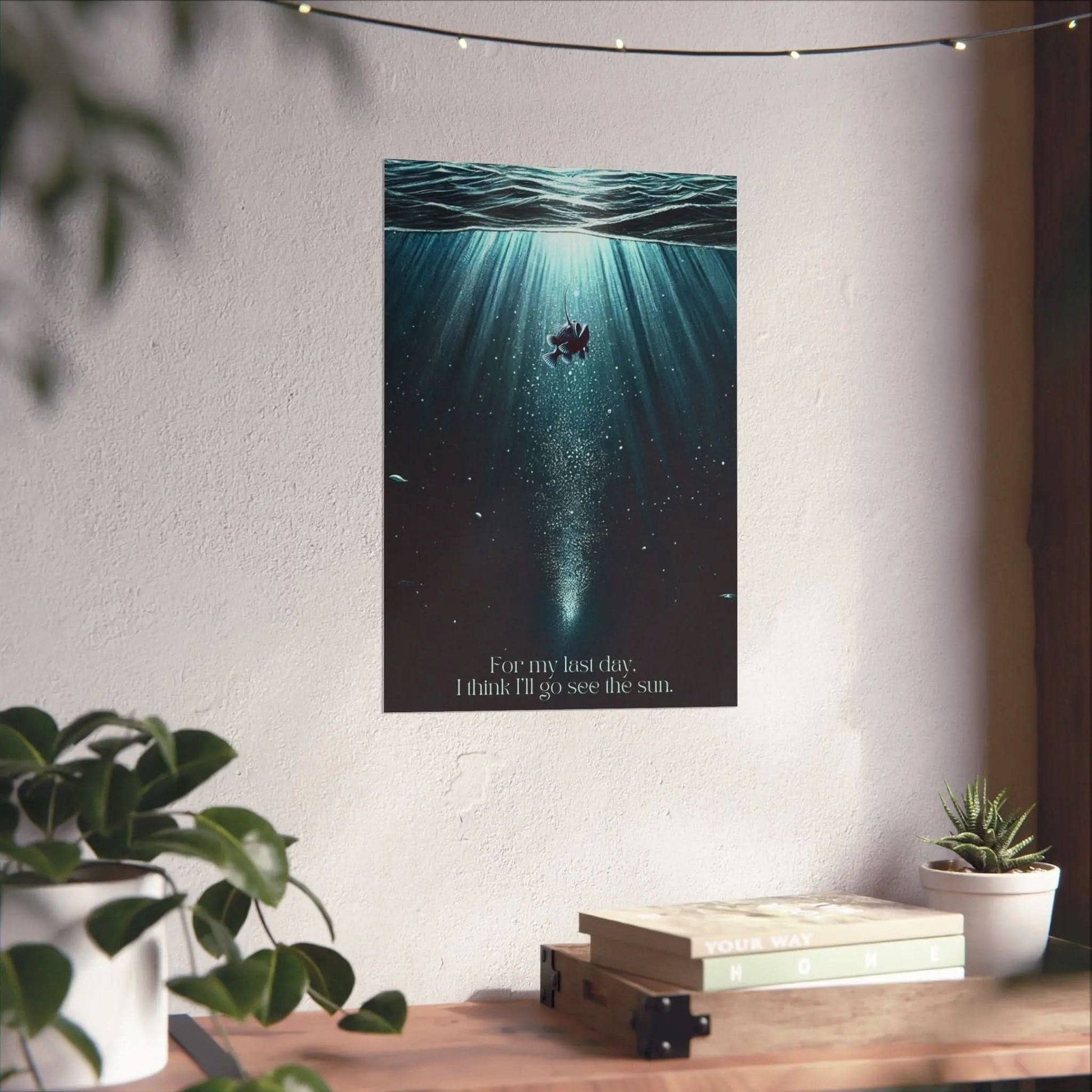 Angler Fish Poster- Anglerfish Story Inspirational Poster – Deep Sea Creature Wall Art Botanica Print Haus