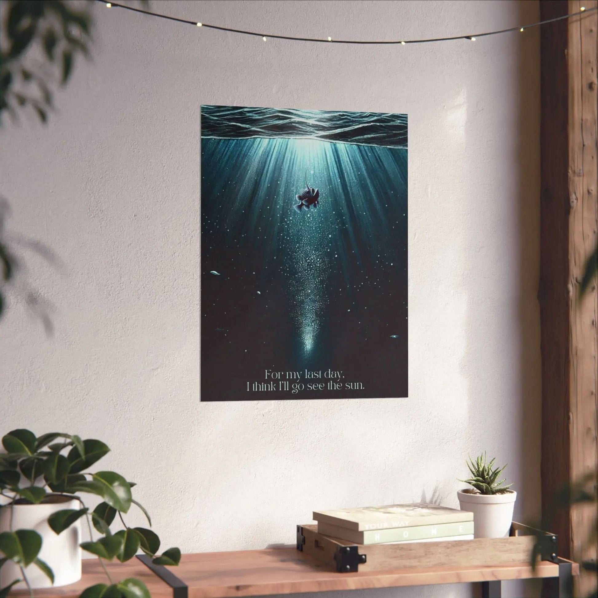 Angler Fish Poster- Anglerfish Story Inspirational Poster – Deep Sea Creature Wall Art Botanica Print Haus