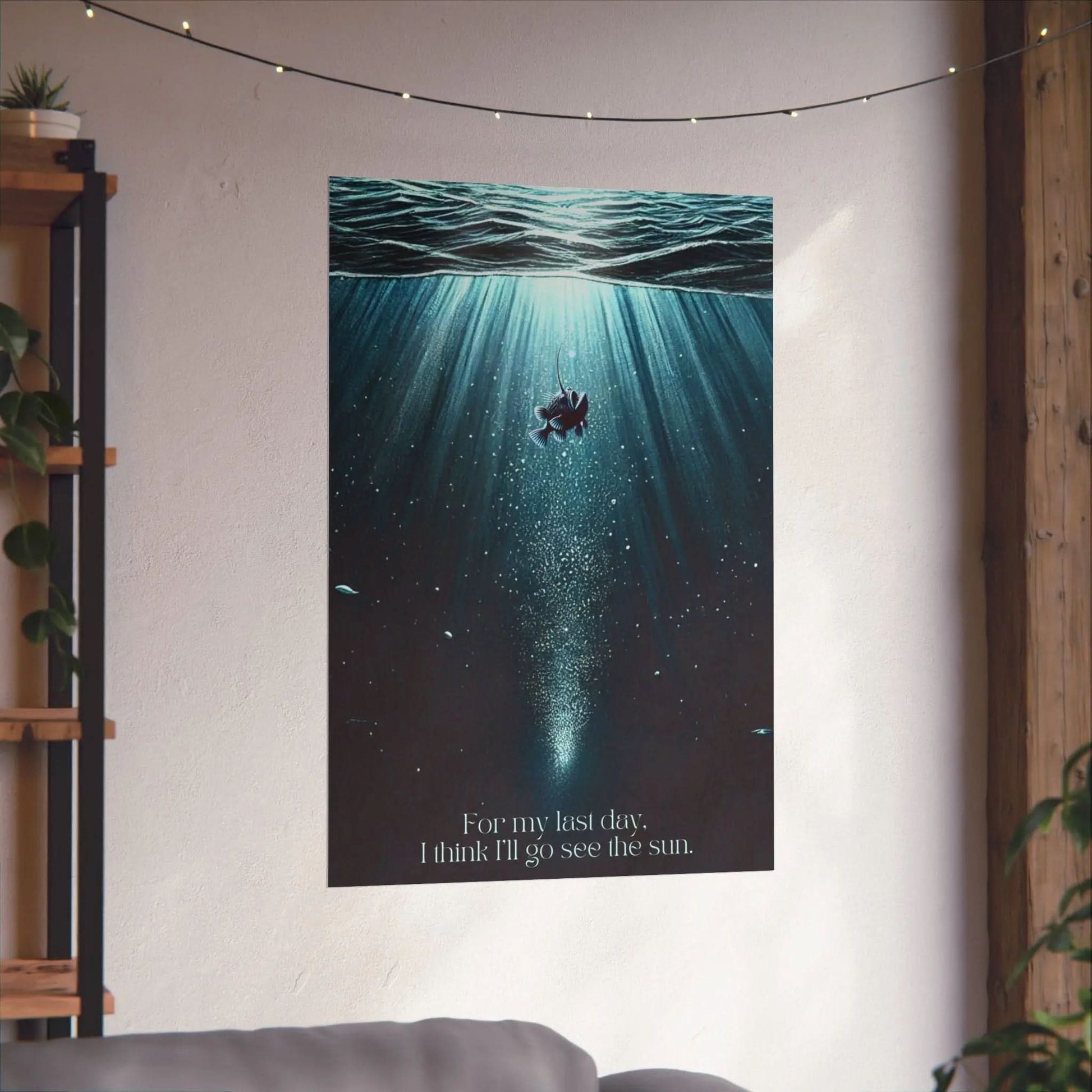 Angler Fish Poster- Anglerfish Story Inspirational Poster – Deep Sea Creature Wall Art Botanica Print Haus