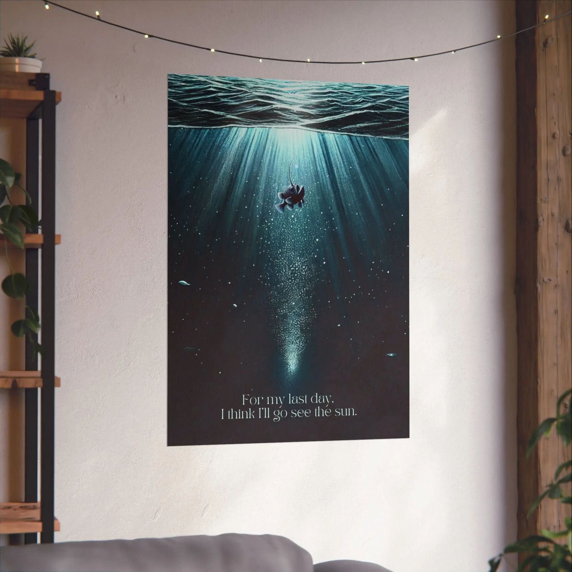 Angler Fish Poster- Anglerfish Story Inspirational Poster – Deep Sea Creature Wall Art Botanica Print Haus