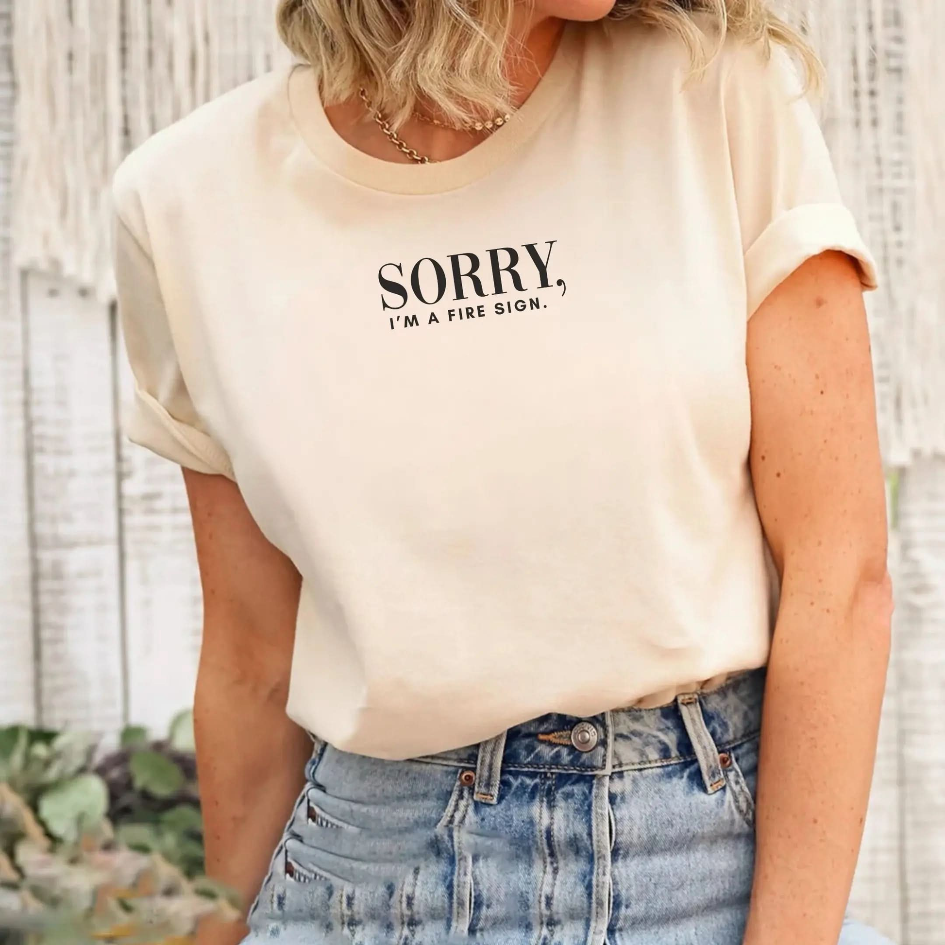 Unisex Fire Sign Apology T-Shirt - Perfect for Astrology Lovers Printify