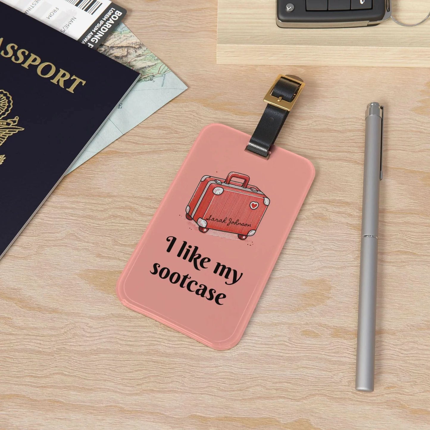 I Like My Sootcase Personalized Luggage Tag, Funny Barron Trump Viral Meme Quote - Unique Travel Gift, Custom Bag Identifier, Funny Bag Tag