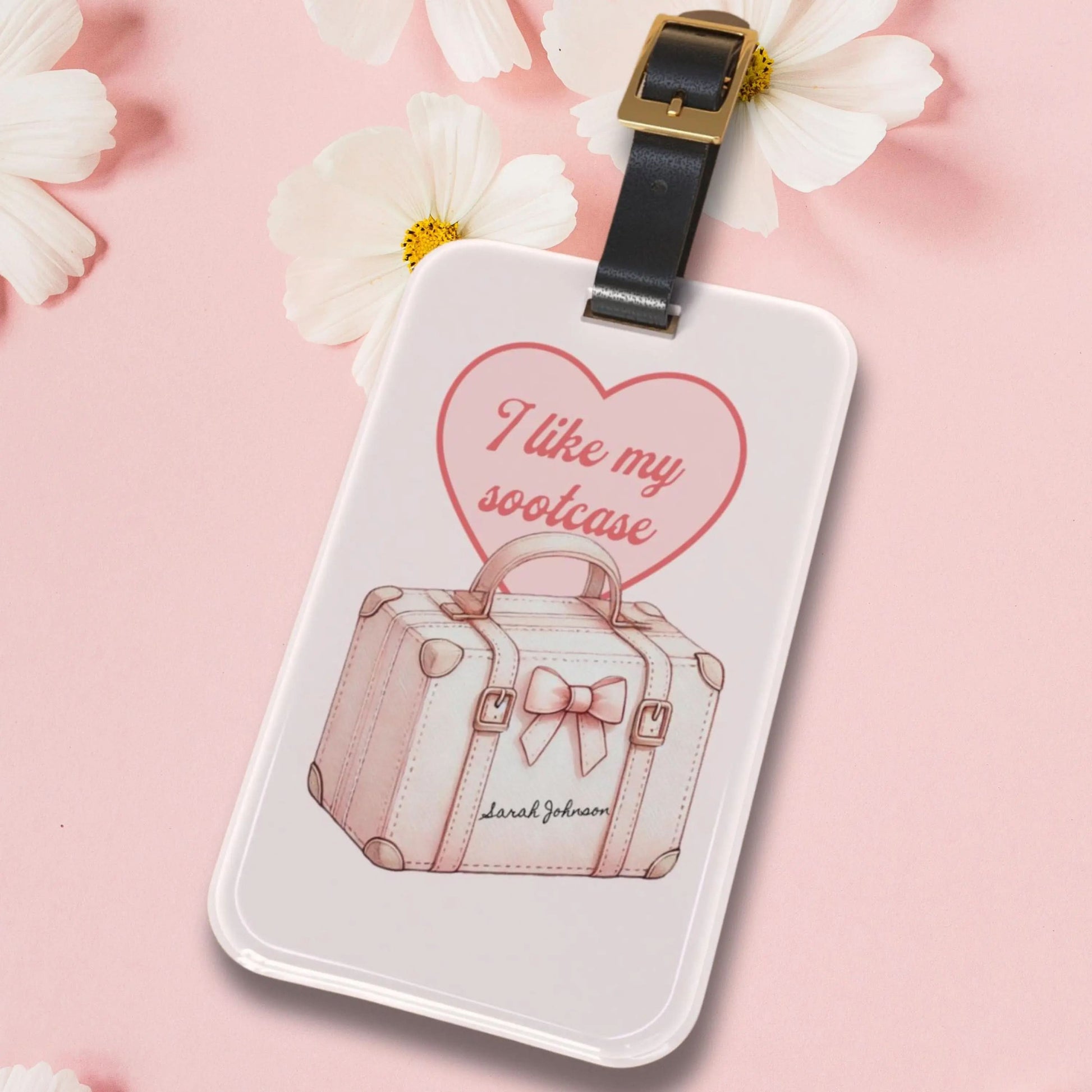 I Like My Sootcase Coquette Luggage Tag - Personalized Travel Must-Have - Customized I Like My Suitcase Bag Tag - Personalized Suitcase Tag