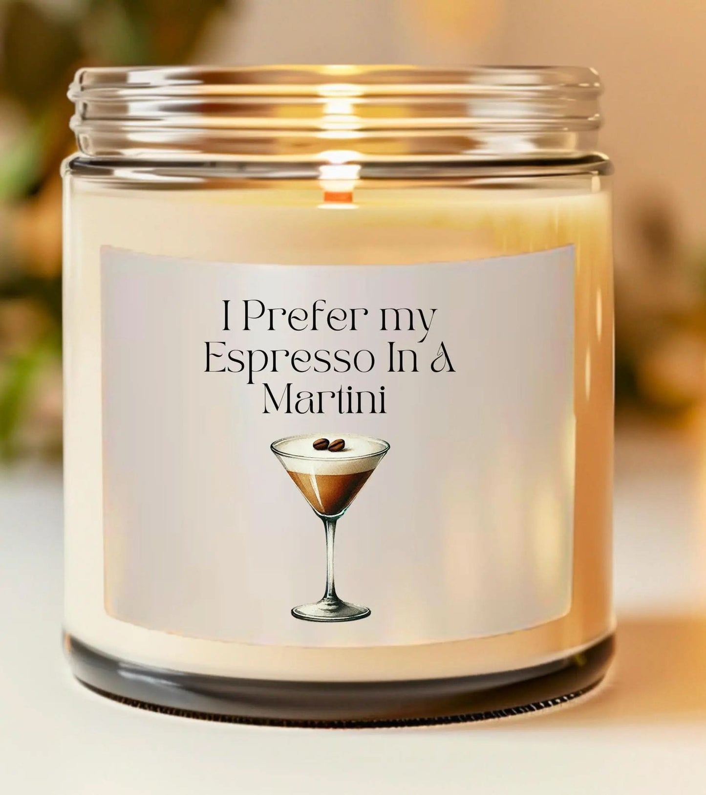 Espresso Martini Candle for Coffee Lovers - Best Friend Gift, Christmas Gift, Coffee Candle, Housewarming Gift, Espresso Martini Art