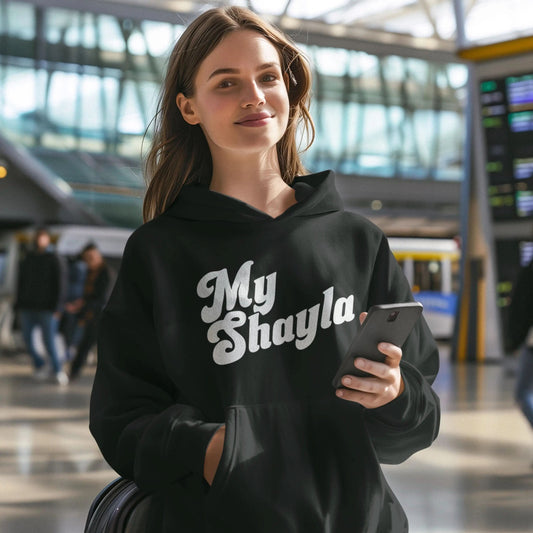 My Shayla Oversize Fleeced Hoodie, Dark Humor Sweatshirt, My Shayla Meme Hoodie, My Shaylaaa Pullover, Trending Now Weirdcore Clothes