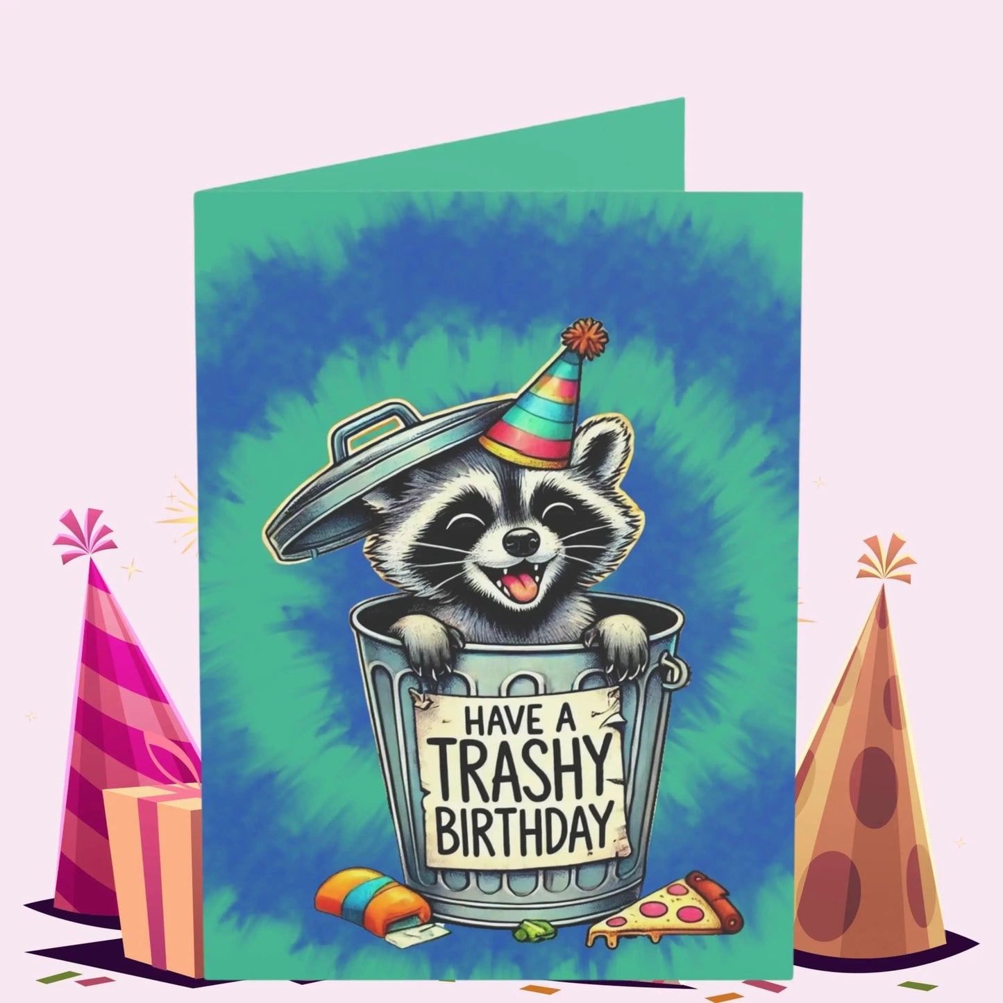 Funny Raccoon Birthday Card, Trash Panda Happy Birthday Card, Cute Birthday Card, Friend Birthday Card,  Cute Raccoon Art, Birthday Raccoon