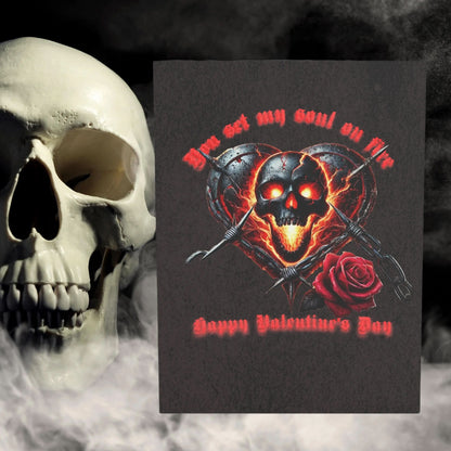 Metalhead Valentines Card, Deathcore Valentines Day, Skull Valentine, Deftones Valentine, Slipknot, Metalcore, Metallica Grunge Valentines