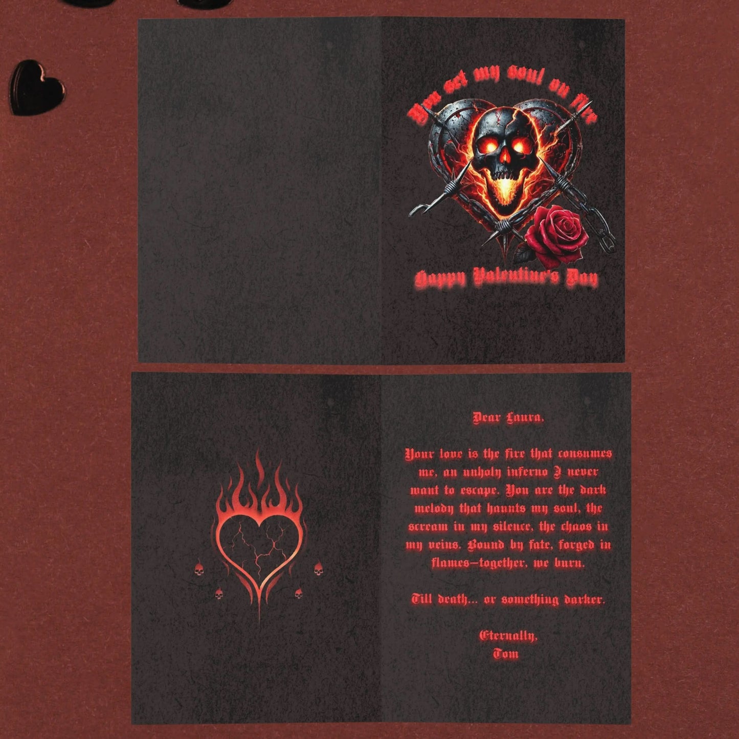 Metalhead Valentines Card, Deathcore Valentines Day, Skull Valentine, Deftones Valentine, Slipknot, Metalcore, Metallica Grunge Valentines