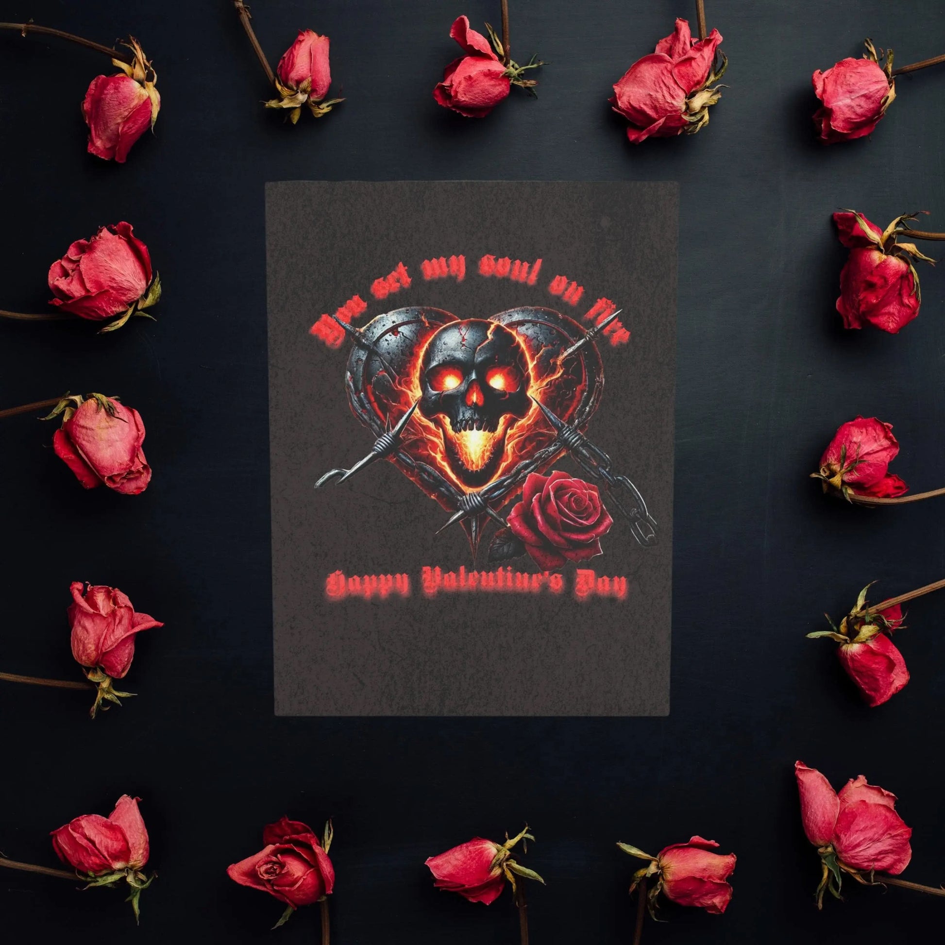 Metalhead Valentines Card, Deathcore Valentines Day, Skull Valentine, Deftones Valentine, Slipknot, Metalcore, Metallica Grunge Valentines