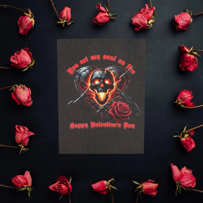 Metalhead Valentines Card, Deathcore Valentines Day, Skull Valentine, Deftones Valentine, Slipknot, Metalcore, Metallica Grunge Valentines