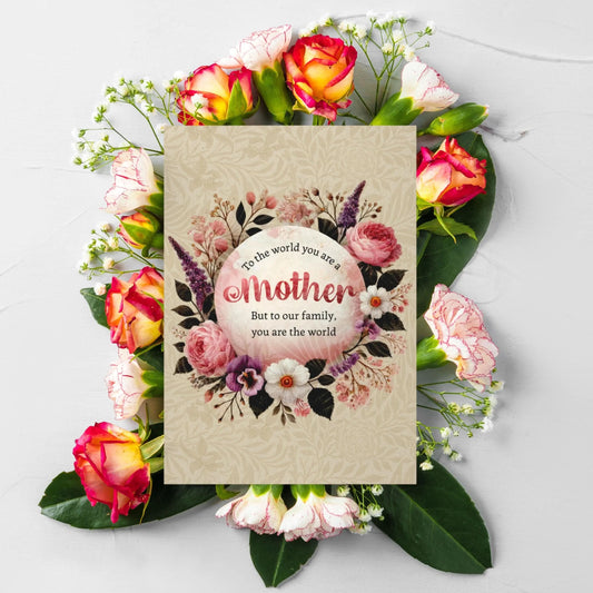 Personalized Mothers Day Greeting Card | Custom Floral Mom Card | To My Mother Botanical Art Gift | Unique Mother’s Day Keepsake