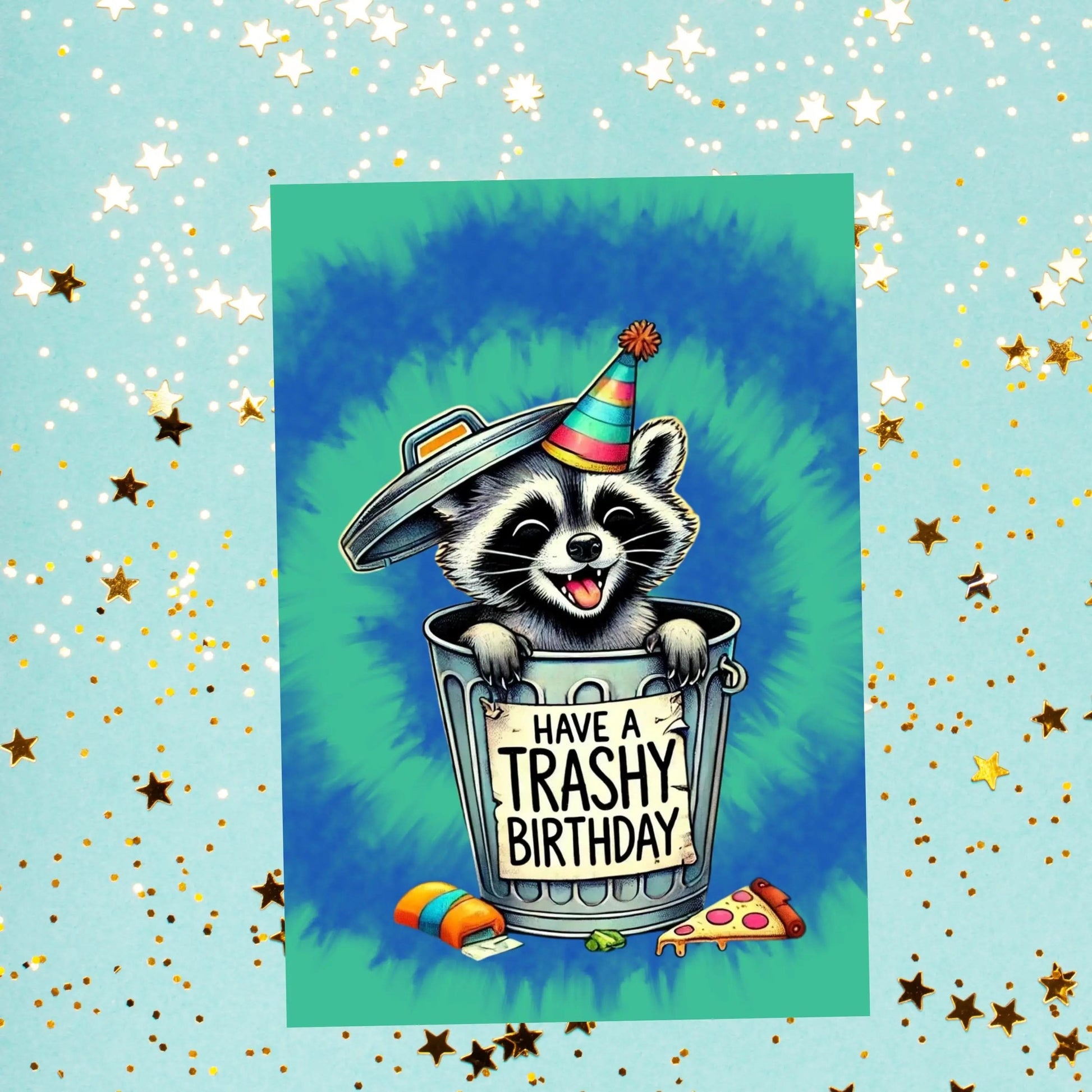 Funny Raccoon Birthday Card, Trash Panda Happy Birthday Card, Cute Birthday Card, Friend Birthday Card,  Cute Raccoon Art, Birthday Raccoon