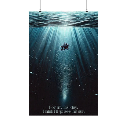 Angler Fish Story Inspirational Poster | Deep Sea Creature Wall Art | Inspirational Ocean Decor | Vertical Anglerfish Poster