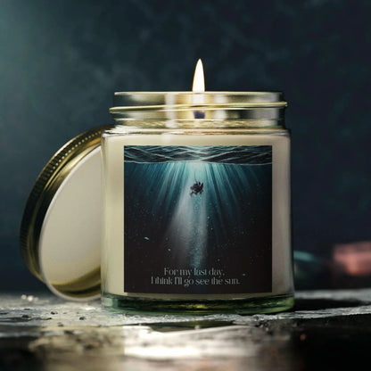 Emotional Anglerfish Story Scented Candle | Deep Sea Creature | Angler fish Tribute Candle | Viral TikTok Anglerfish | Black Seadevil Decor