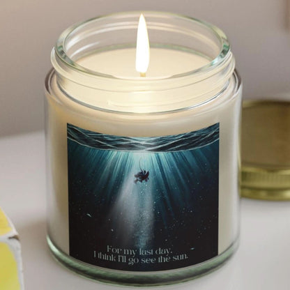 Emotional Anglerfish Story Scented Candle | Deep Sea Creature | Angler fish Tribute Candle | Viral TikTok Anglerfish | Black Seadevil Decor