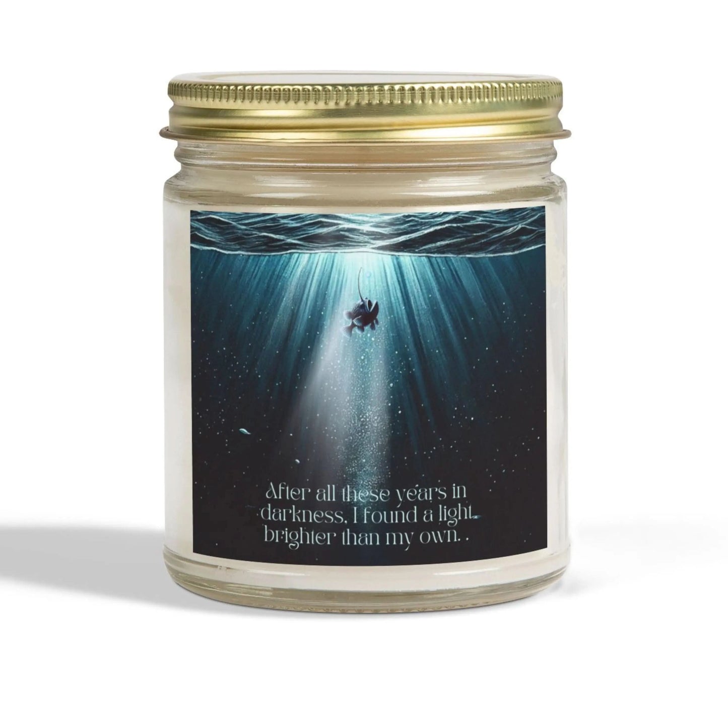 Emotional Anglerfish Story Scented Candle | Deep Sea Creature | Angler fish Tribute Candle | Viral TikTok Anglerfish | Black Seadevil Decor